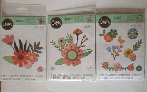 Sizzix floral die sets - 3x,