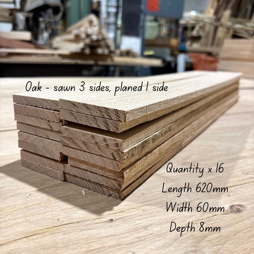 Planed one face oak - face,, timber