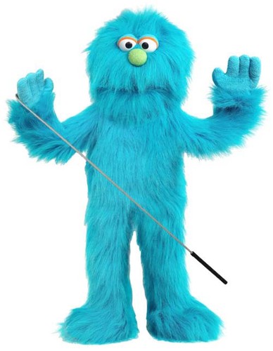 Blue monster puppet full - monster, body