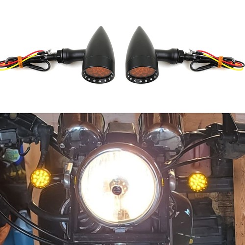Amber bullet turn signals - 2x,