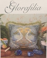 Glorafilia Tapestry Needlepoint Kit White Peacocks Premium Kit Cushion Pillow