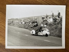 Original 1967  TT Races Press Sidecar Photograph 6.5" x 4.5 "  Fath Kalluch