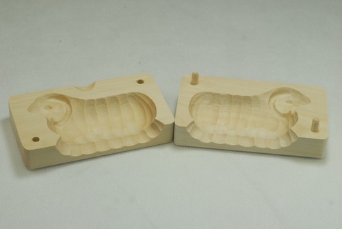 Wooden butter mold lamb - mold,