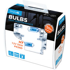 2 x H7 Ultra Power Xenon Gas White Headlight Bulbs For Volvo S40