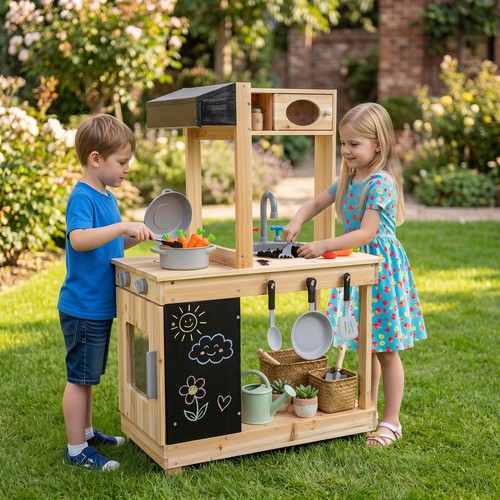 Outdoor mud kitchen - kitchen, kids