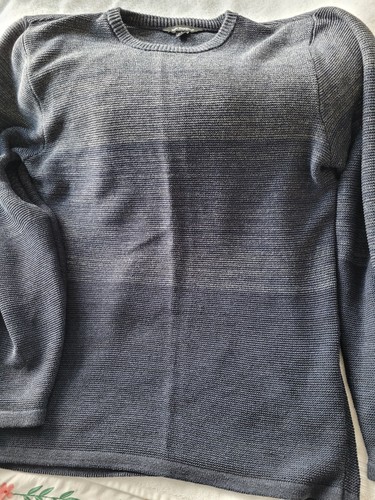 Mens blue round neck pull - blue,