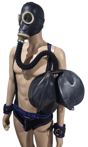Gas mask double rebreather - gas,