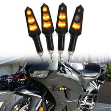4x Motorcycle LED Amber Turn Signals Lights For Honda Shadow 750 1100 Grom 125