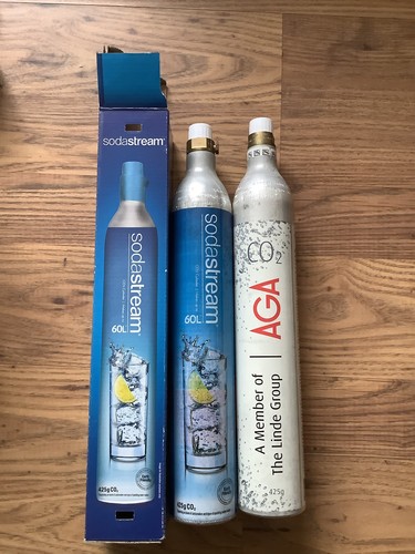 Empty soda stream blue - soda, gas