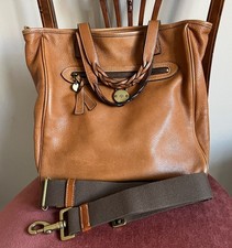 Large Mulberry Somerset Tote Oak Natural Leather Brass Hardware Detachable Strap