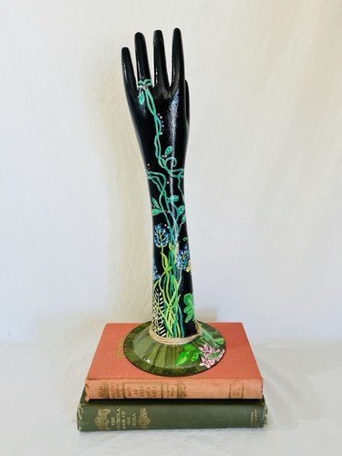 Vintage wooden painted hand - wooden,