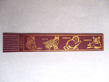 Leather BOOKMARK CATS Siamese