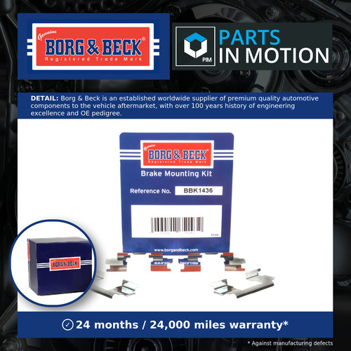 Brake pad fitting kit fits - pad,