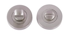 WC Bathroom thumb turn & release for wc/ toilet door lock turn, Satin nickel
