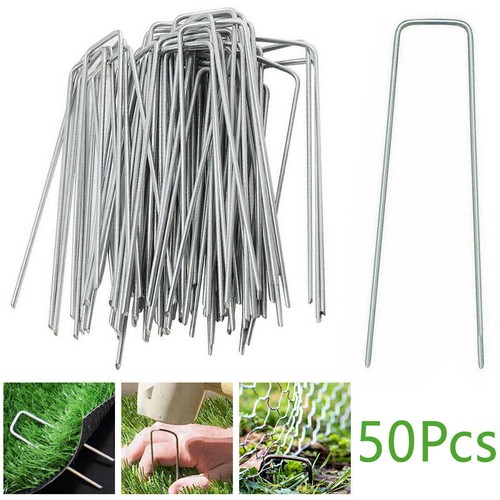 50x pins silver artificial - u,