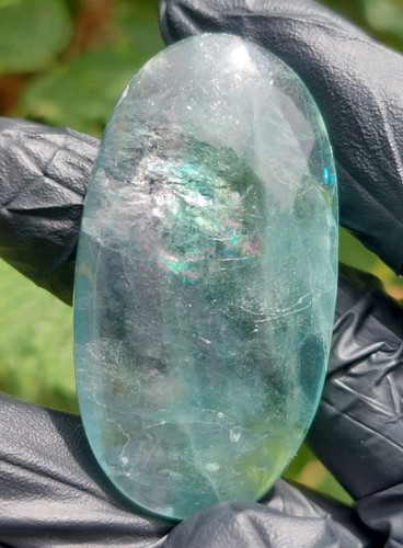 Green feather fluorite - feather,