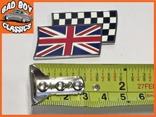Union Jack Cross Flags Enamel Self Adhesive Classic Car Badge Emblem 