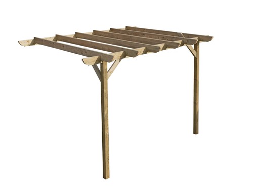 Wooden lean pergola - lean, to