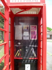 VINYL PRINTED INTERIOR PRINT to fit a K6 RED TELEPHONE BOX FULL SIZE STICKY BACK
