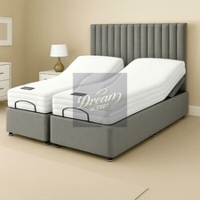 Panel Design Electric Adjustable Beds Mobility Velvet + Memory Foam Mattress
