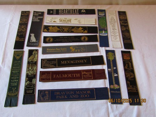 Assorted leather bookmarks - leather,