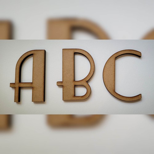 Large wooden letters mdf - wooden,