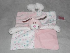 Primark rabbit comforter soft toy pink bunny floral blankie long legs Early Days