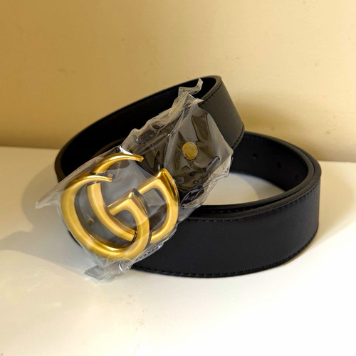 Gucci black leather belt - black,