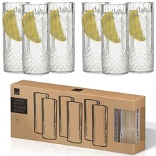 6 x VINTAGE CRYSTAL HIGHBALL
