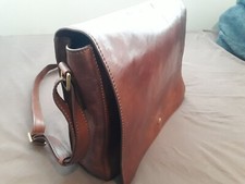 BRIDGE man's leather messenger bag, NEW, Italian cowhide, RRP £500