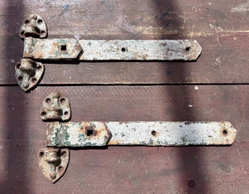 Antique strap hinges with - antique,