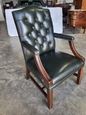 Antique repro green leather