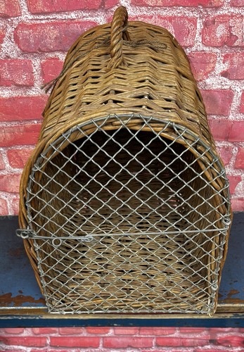 Vintage cat basket carrier - vintage,