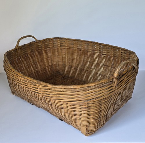 Antique hand woven splint - woven,