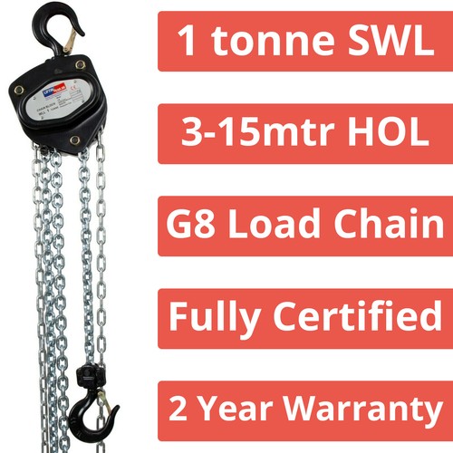 Liftingear tonne chain block - liftingear, 1