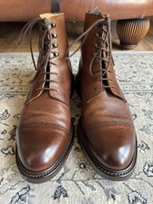 Men’s Crockett & Jones Coniston Boots Dark Brown Scotch Grain 9 UK RRP £615 