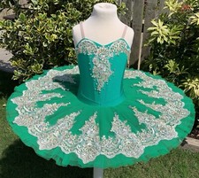 Ballet Tutu,Classical Pancake tu tu Dance Costume.Dress.Emerald Green.UK.
