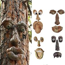 Funny 3D Old Man Tree Hugger Sculpture Whimsical Garden Yard Outdoor Face Decor