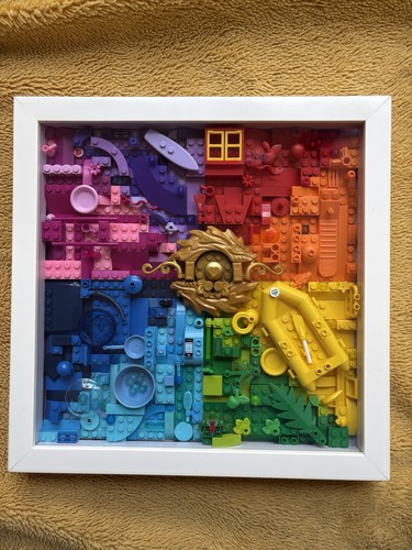 Lego brick rainbow - rainbow, mosaic