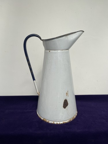 Vintage enameled french - vintage, jug