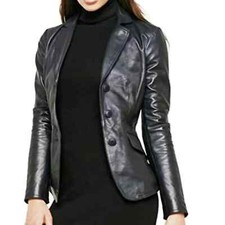 Ladies Black Slim Fit Biker