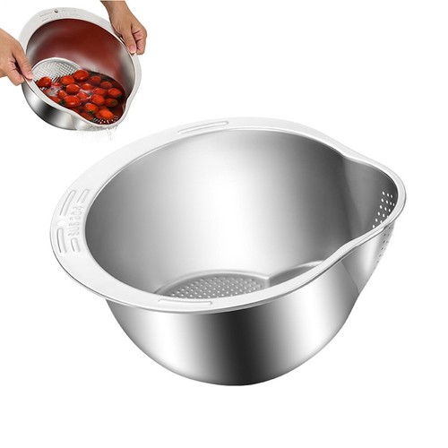 Rice washing bowl stainless - rice,