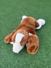 Keel Toys Basset Hound Dog Brown Cream Soft Plush Toy Large Simply Soft 21” Apx