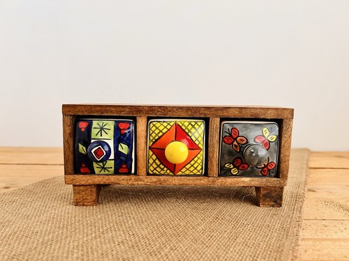 Handmade indian ceramic drawer - handmade,