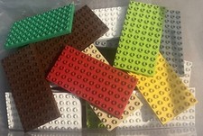Lego Duplo- Lot Of (4) Random 6x12 12x6 Base Plate Pieces Parts S2 Baseplate