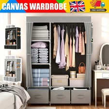 Large Fabric Canvas Wardrobe