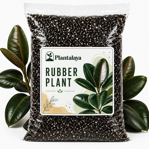 Rubber plant potting - rubber,
