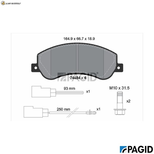 Brake pad set disc - brake,