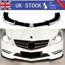 For Mercedes E Class Coupe W207 C207 AMG Line Front Lip Splitter Black 2009-12