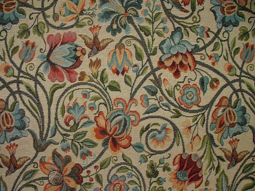 Jacobean floral tapestry - jacobean,